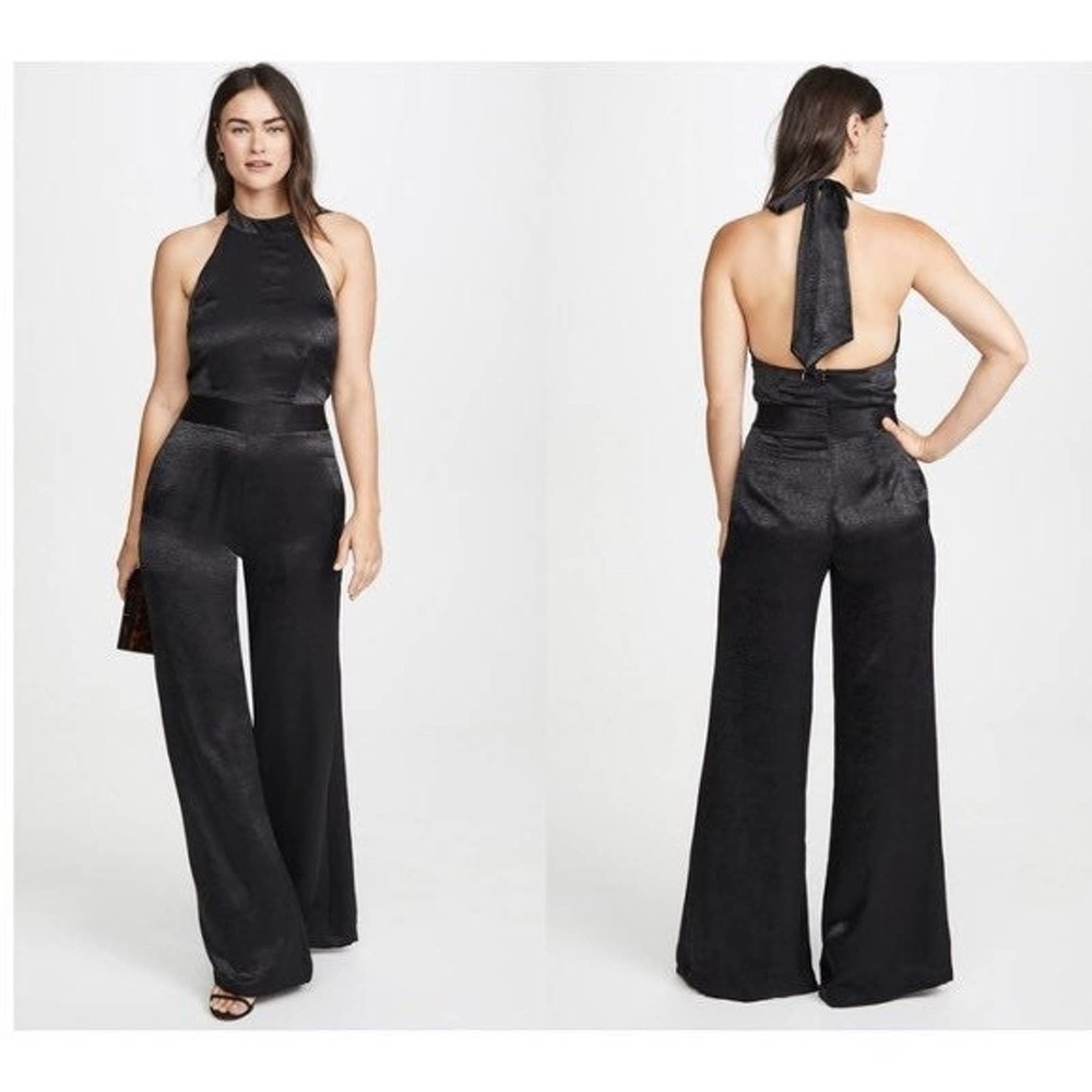 NWT MISA Xandra Satin‎ Jumpsuit